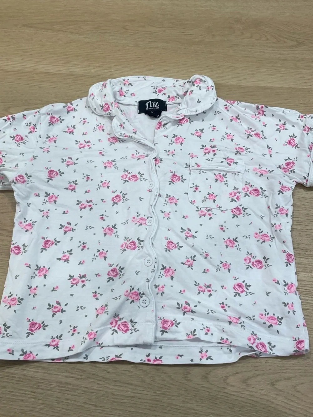 Flowers by Zoe White & Pink Floral Short Pajama Set